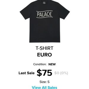 Palace euro t shirt black